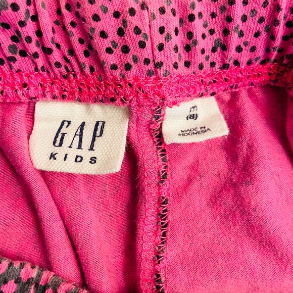 Gap Girl M 8 Pink and Gray Dotted Striped Leggings - Picture 8 of 12